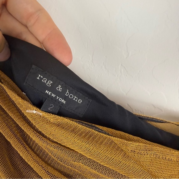 Rag & Bone Edita Silk Bodycon Dress Bronze with Asymmetrical Back - Picture 6 of 7